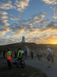 2024 Outer Banks Half Marathon at the Wright Brothers National Memorial at Sunrise