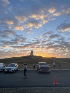 2024 Outer Banks Half Marathon at the Wright Brothers National Memorial at Sunrise