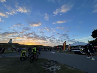 2024 Outer Banks Half Marathon at the Wright Brothers National Memorial at Sunrise